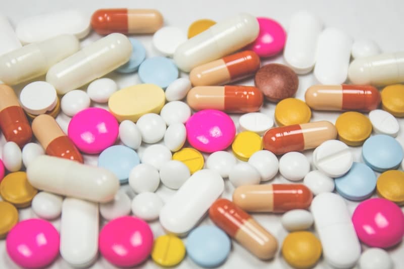 A close-up of colourful tablets and capsules